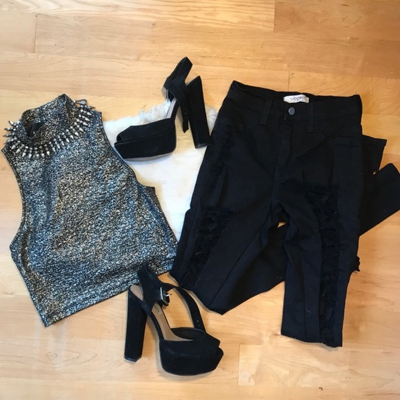 Silver Nasty Gal Top - Picture 5 of 7